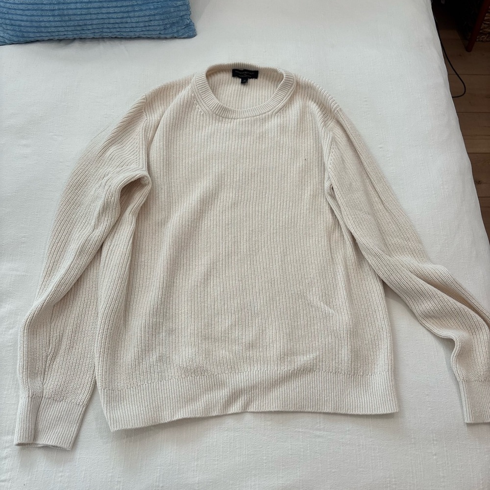 Banana Republic Men's Ivory Crewneck Sweater